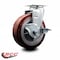 Service Caster 6 Inch Poly on Polyolefin Swivel Caster with Roller Bearing and Brake SCC SCC-20S620-PPUR-TLB - alternate 3